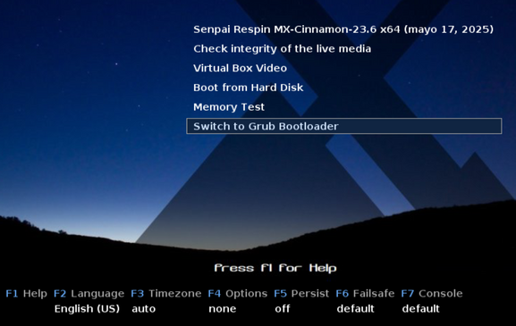 Swich to Grub Booloader