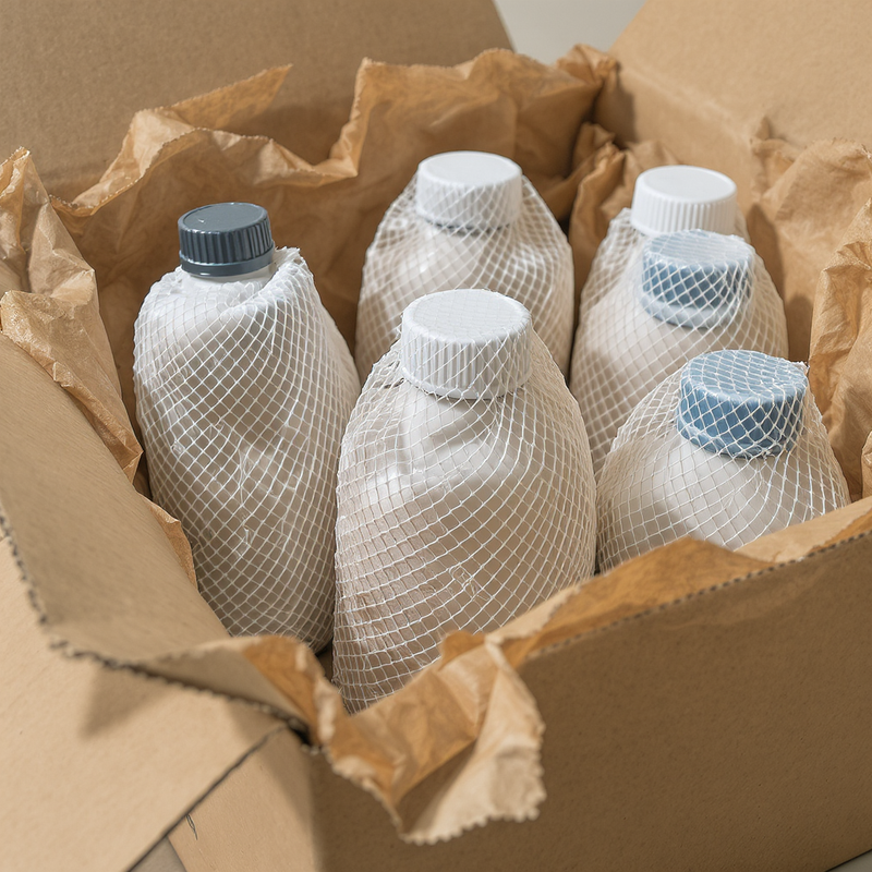 Безопасная доставка авто-присадок: сетчатая бумага для флаконов