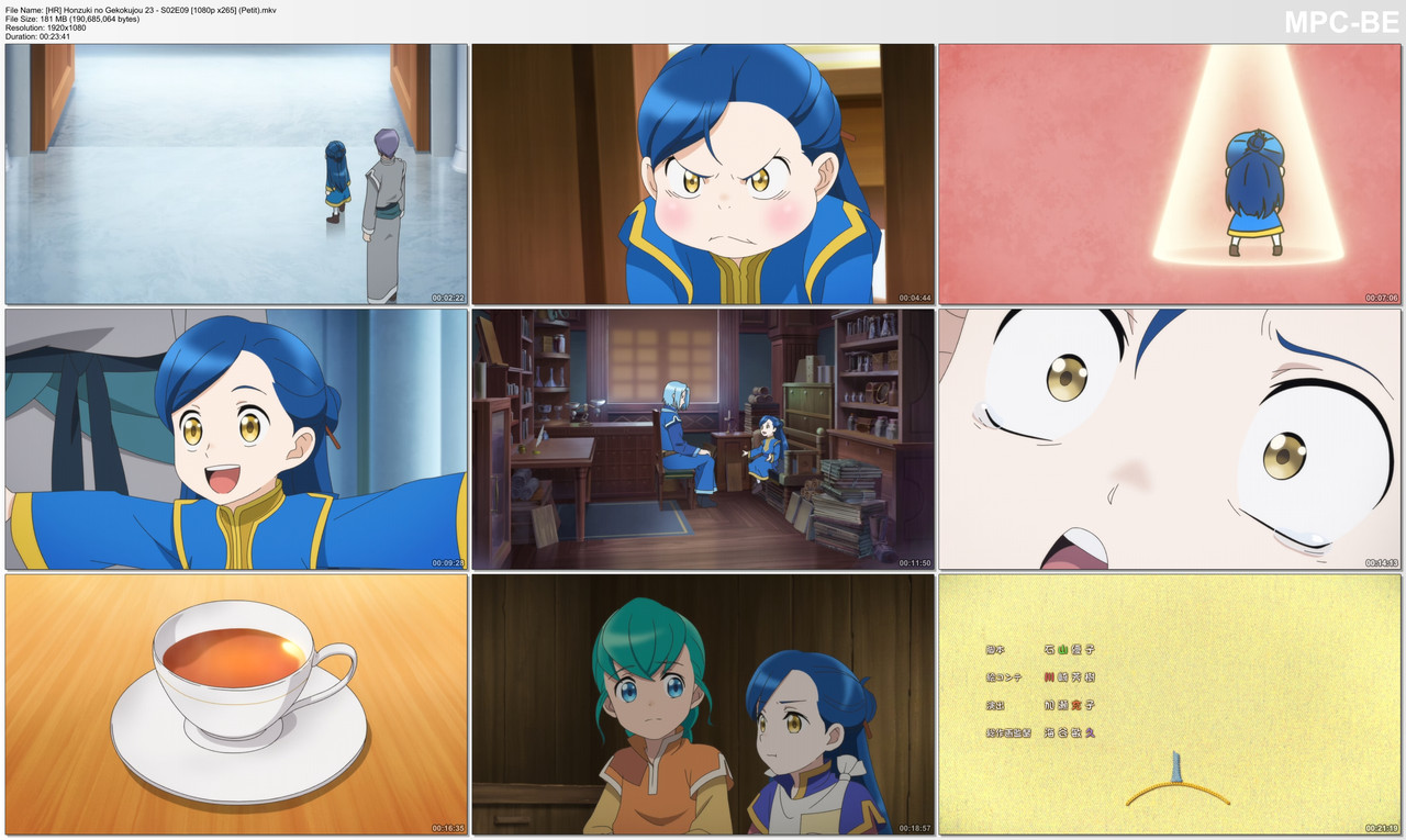 [HR] Honzuki no Gekokujou 23 - S02E09 [1080p x265] (Petit).mkv_thumbs