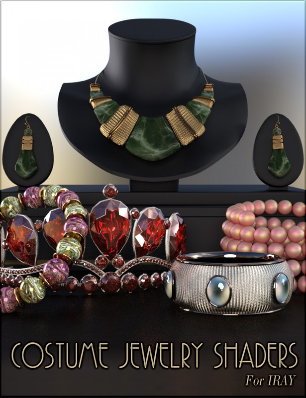 Costume Jewelry Shaders For Iray 2024 Free Daz 3D Models