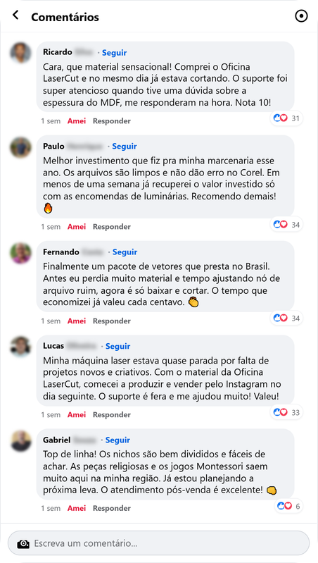 Depoimentos Oficina Laser Art