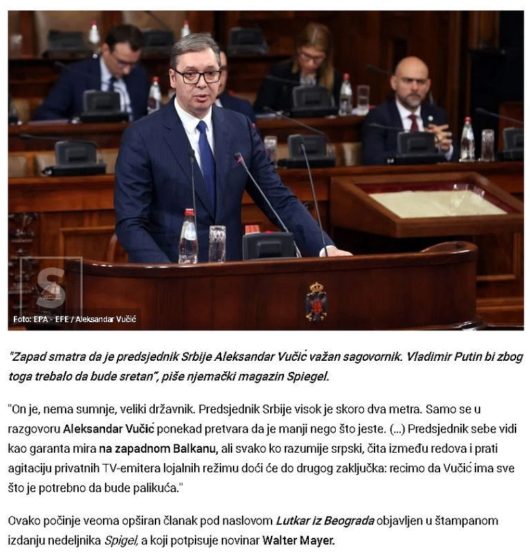 Spiegel o Aleksandru Vučiću: Lutkar iz Beograda, ima sve što je potrebno da bude palikuća  Screenshot-11065