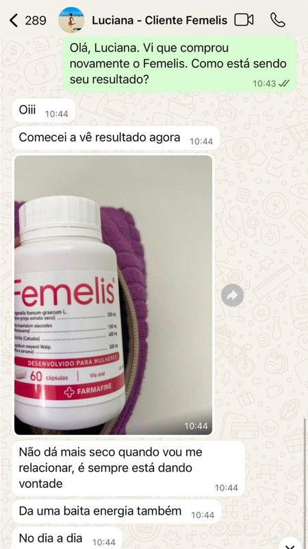 Print WhatsApp cliente FEMELIS