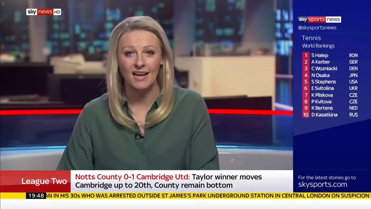 12 January - 19.30.00 - Sportsline. Sky News presents the news a