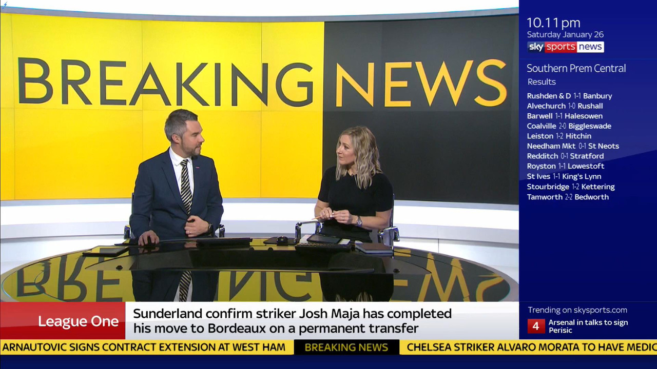 26 January - 22.00.00 - Sky Sports News At Ten. Round up of all 