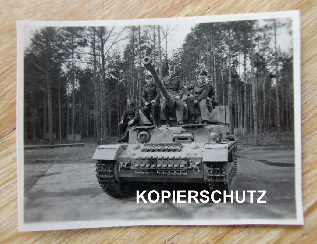 Altes Foto deutscher Panzer IV - Langrohr - Kennung 901 - 2. WK - (2)
