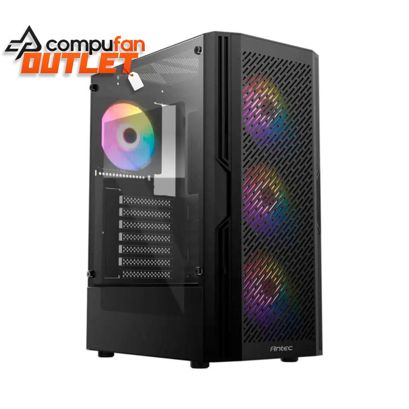 OUTLET - GABINETE GAMER ANTEC AX20 ELITE BLACK 4X120MM RGB (FRENTE Y LATERAL DAÑADO)