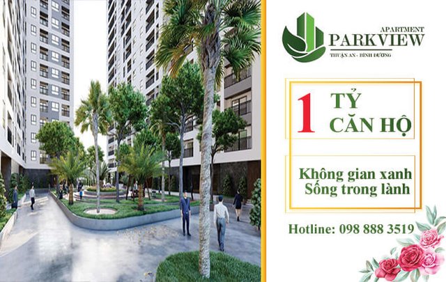 Công viên nội khu căn hộ Park View Thuân An Bình Dương