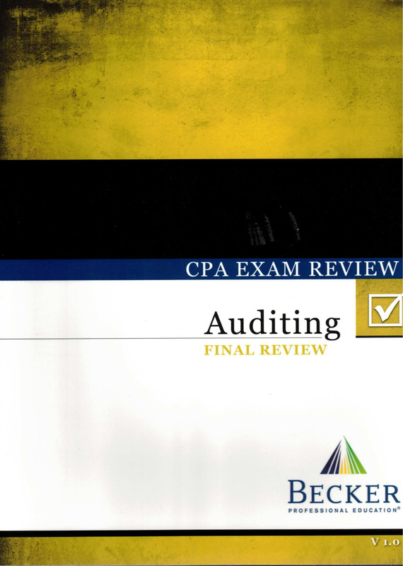 CPA Exam Review Auditing Final Review V 1.0