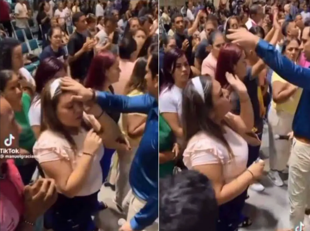 Una mujer se pelea con un pastor en plena alabanza: su video se viraliza