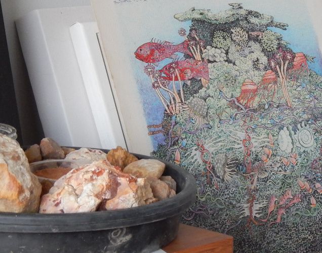In Deb's studio