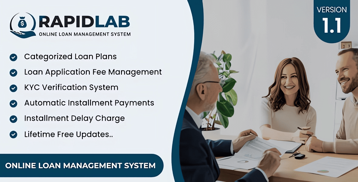 RapidLab – Online Loan Management System PHP