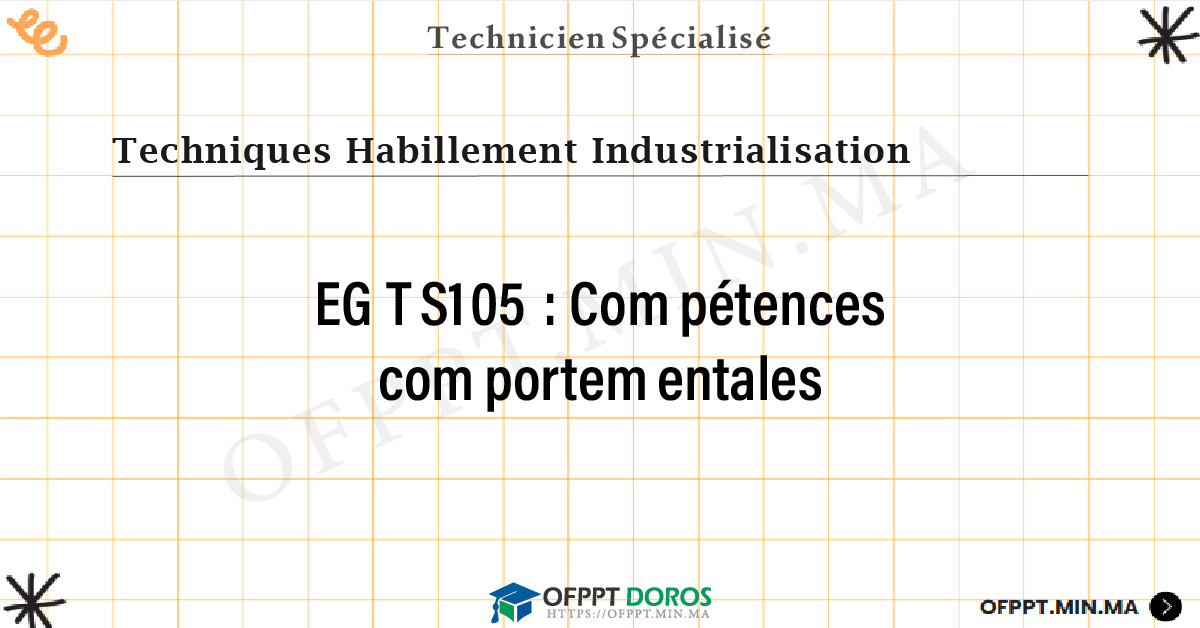 Sommaire détaillé du cours Compétences comportementales EGTS105 OFPPT - Structure du module