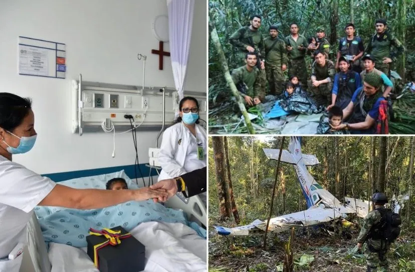Fueron encontrado los cuatro niños en la selva 40 días después del accidente aéreo