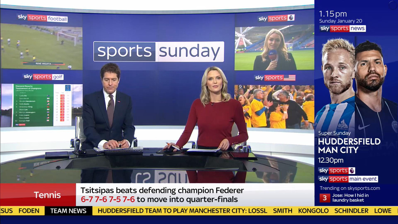 20 January - 12.00.00 - Sports Sunday. Stay in touch with the ne
