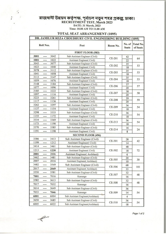 RAJUK-Exam-Seat-Plan-2023-PDF-1