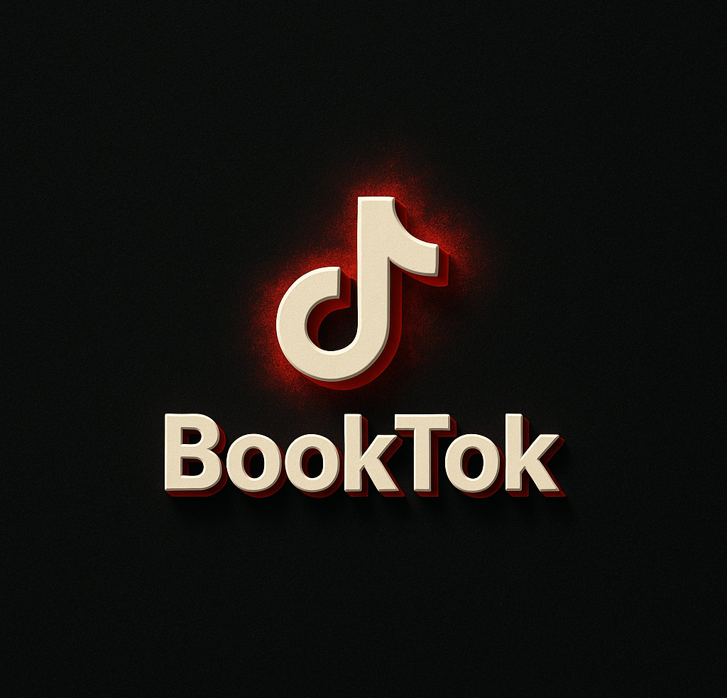 Logotipo do TikTok em um design neon destacando o termo BookTok.