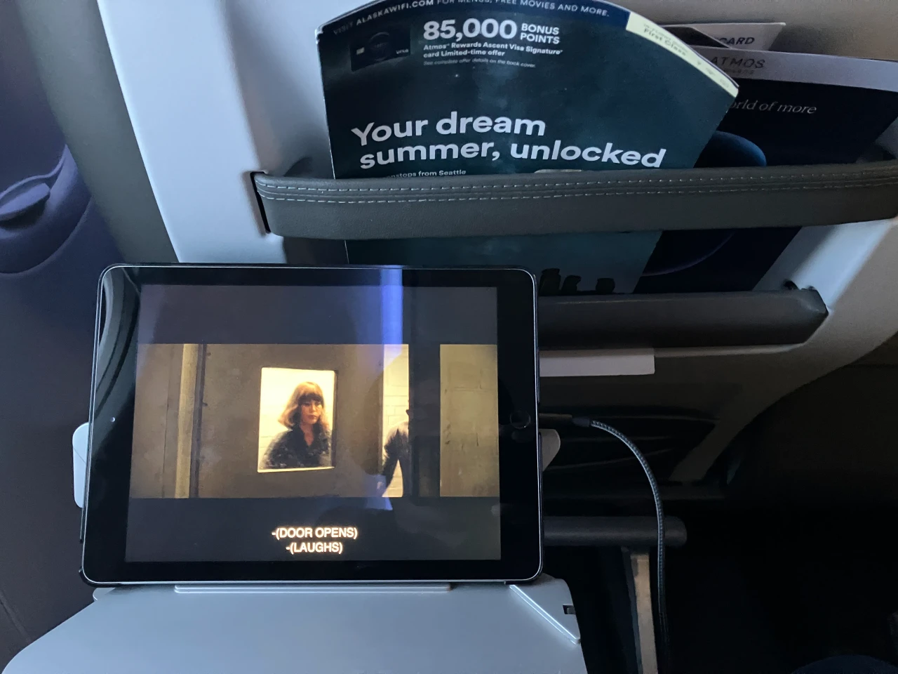 Seat reclined into legroom