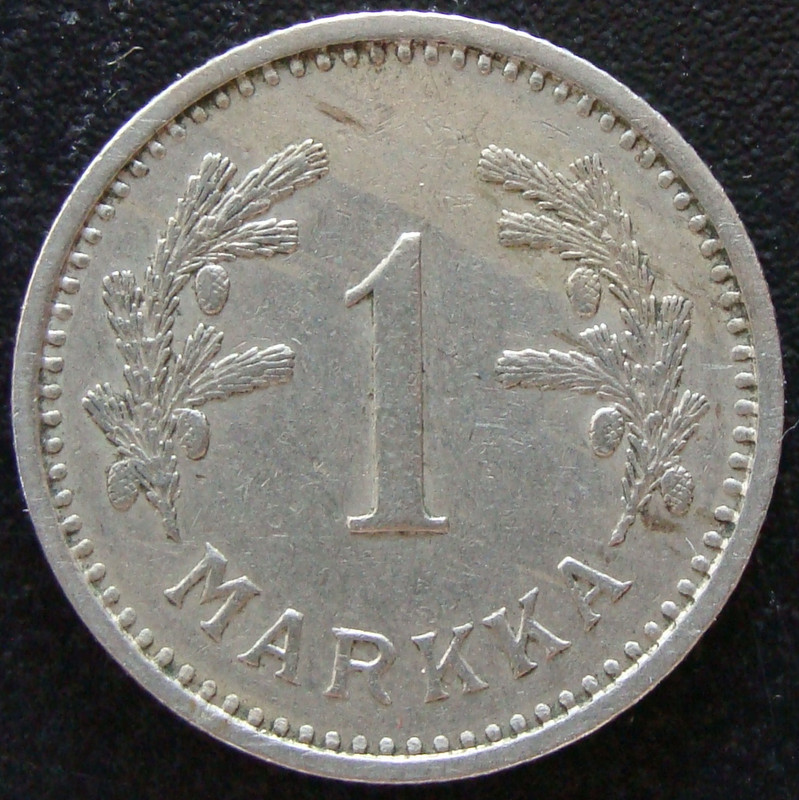 ¡Chapucera! 1 Marco. Finlandia (1931) FIN-1-Marco-1931-rev