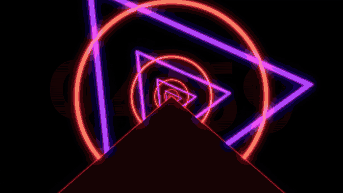 Countdown – Neon Geometric Tunnel Video Loop – 4K