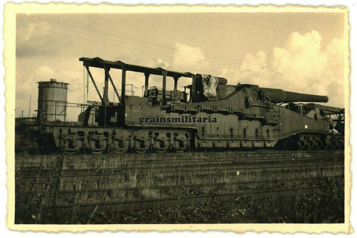 Orig. Foto Eisenbahngeschütz in Frankreich Heimat Beute Artillerie