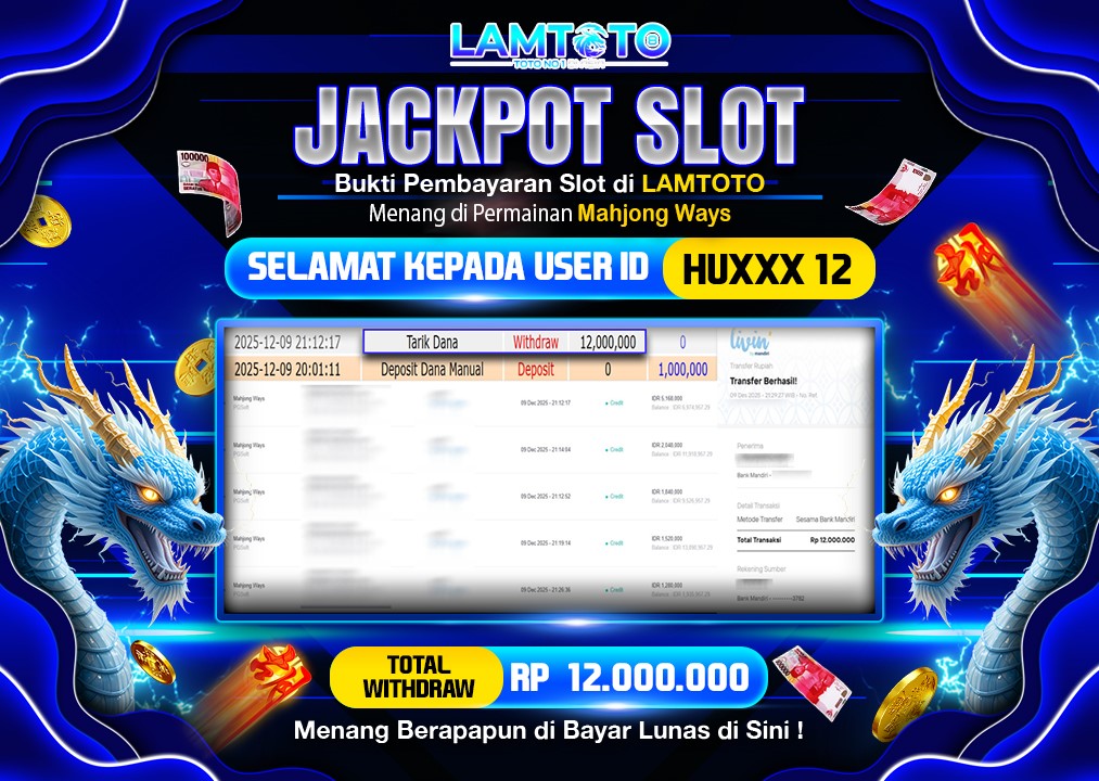 BUKTI JACKPOT LUNAS LAMTOTO