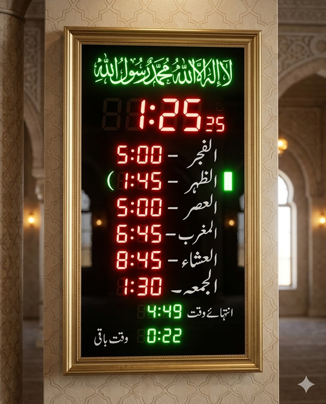 آج کی اے آئی پرامپٹ  زیرو سے ہیرو سیریز: قسط #06 - مسجد کا ڈیجیٹل ٹائم ٹیبل 🕋