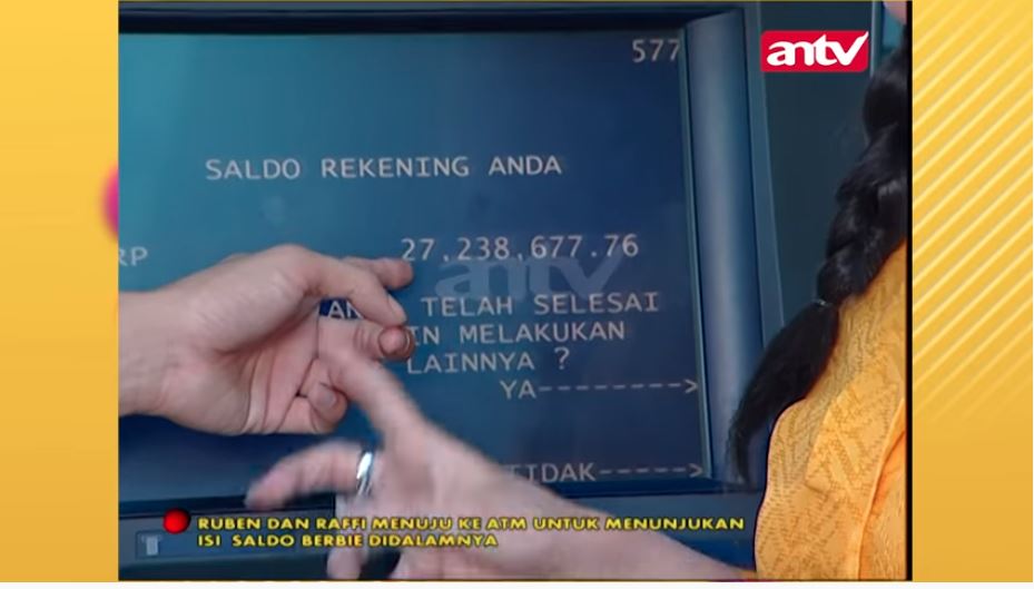 Isi saldo Barbie Kumalasari Rp 27, 238, 677