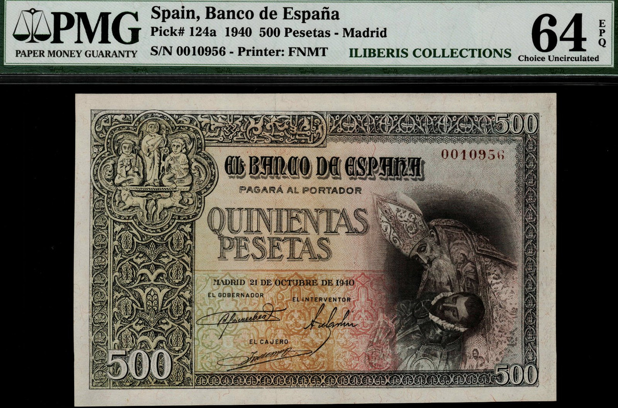 1000 1940 - 500 Pesetas 1940 “Entierro del Conde de Orgaz “. Dedicado JRBCN. 4-C42-C0-B3-554-B-4542-AE03-7-D7-FCB867239