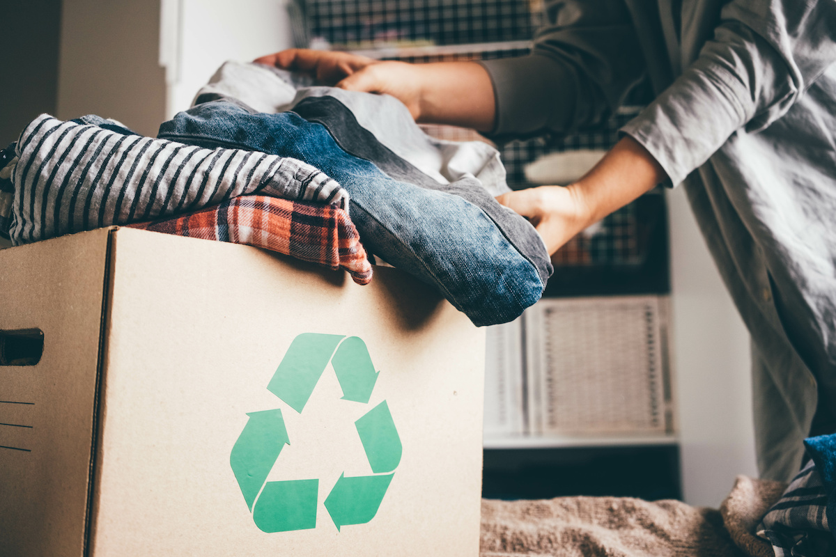 Reusable materials being handled for donation and recovery