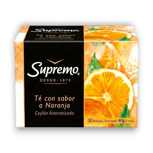Supremo Te con Sabor a Naranja 40 Gr