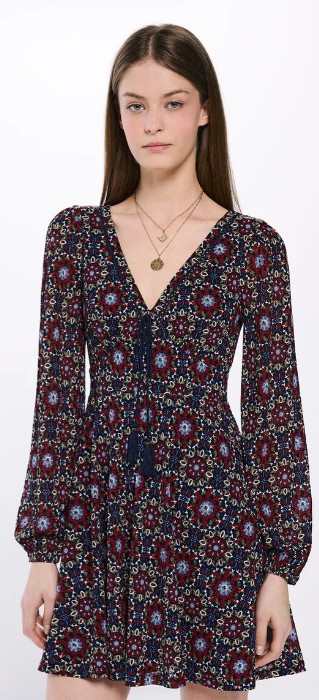 vestido corto flores