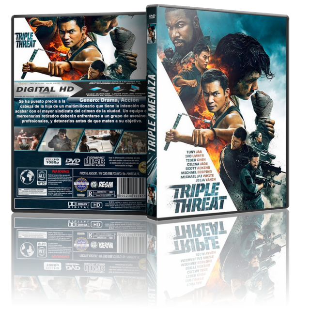 Portada - Triple Amenaza [2019] [DVD5 Full] [ntsc] [Cast/Ing] [Sub:Cast] [Acción]