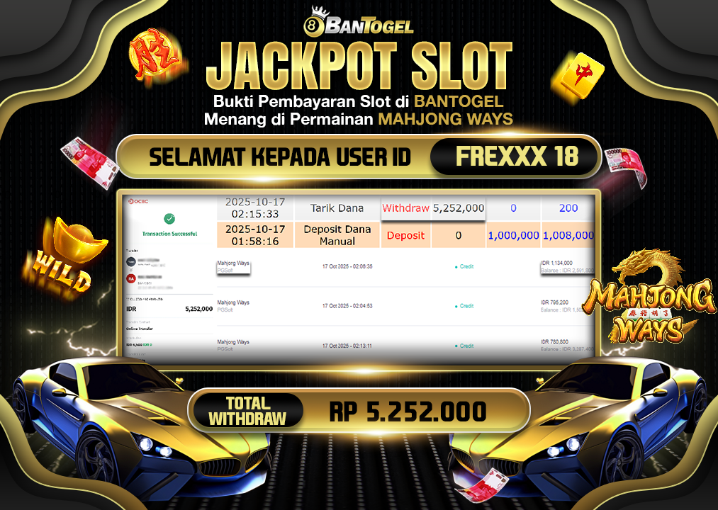 BUKTI JACKPOT LUNAS BANTOGEL