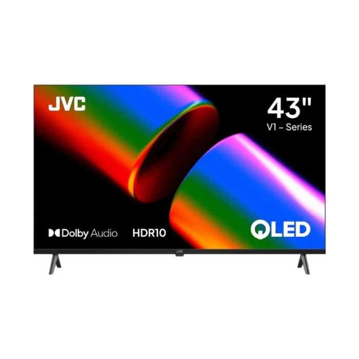 Televisor JVC de 43 pulgadas QLED Full HD con sistema Google TV y diseño frameless