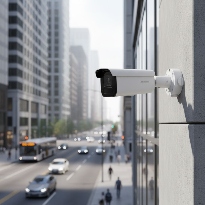 Câmera Hikvision com lente varifocal motorizada