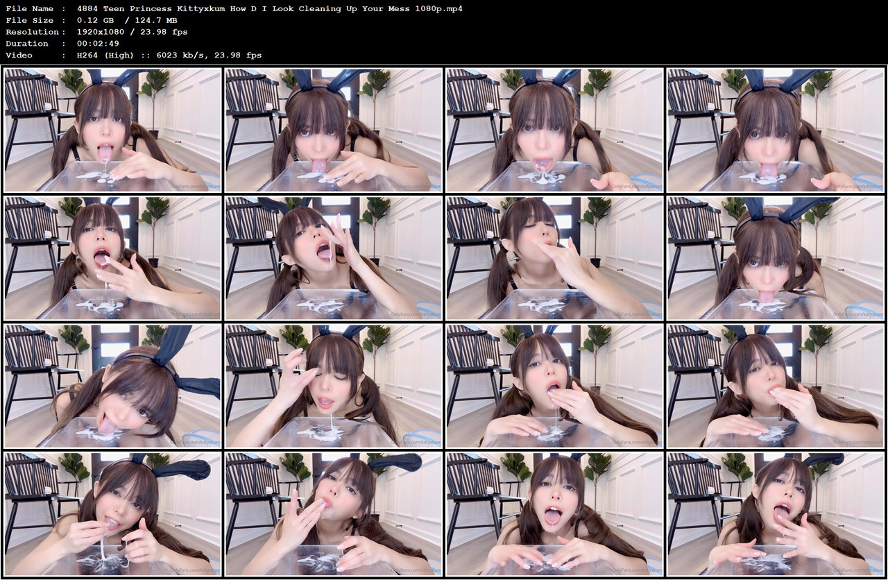 4884 Teen Princess Kittyxkum How D I Look Cleaning Up Your Mess 1080p mp4