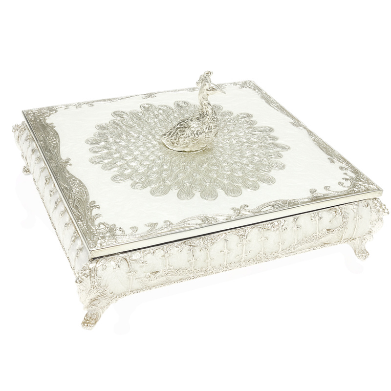 4 Compartment Dry Fruit Box White