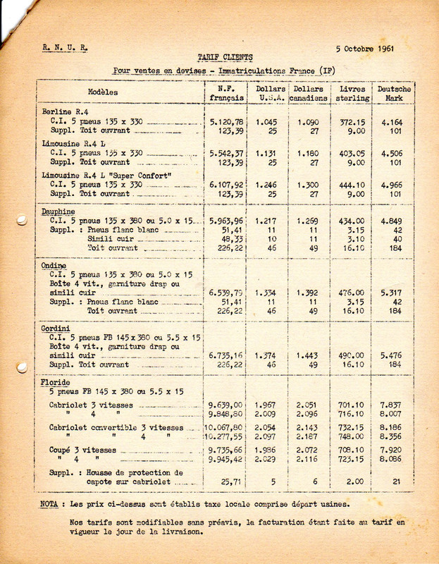 1961 10-05 (7) - R4 - Tarif gamme Salon