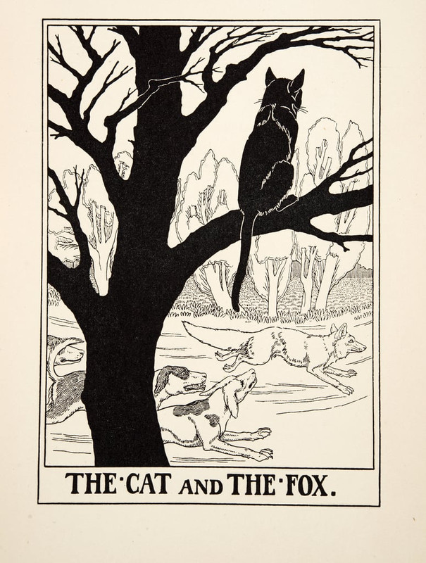 Percy_J_Billingshurst_-_The_Cat_and_the_Fox_from_A_Hundred_Fables_of_Aesop_pub1903_(engraving)_-_(Me