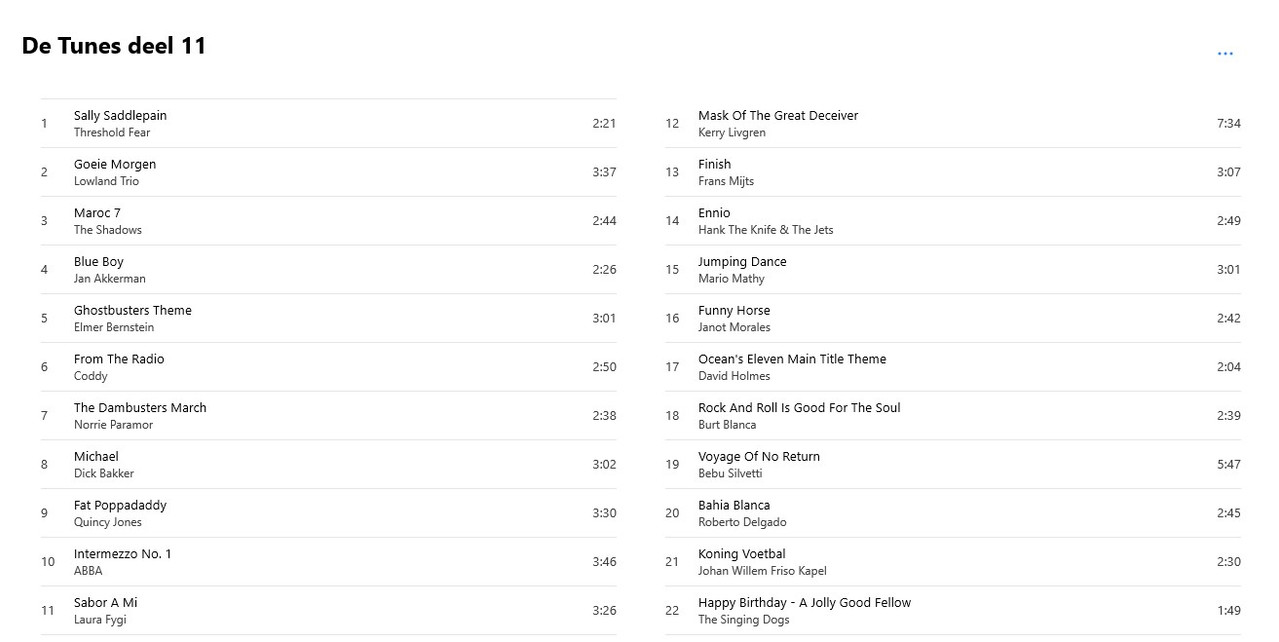 tunes back 11