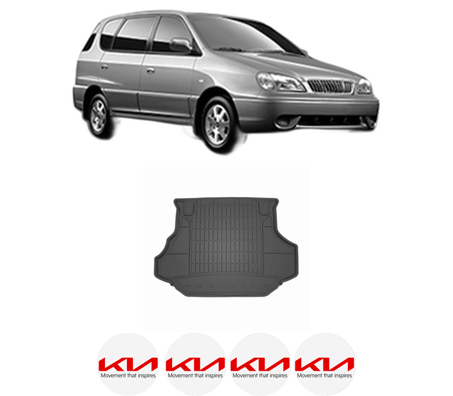 Tavita Portbagaj KIA CARENS I MPV (FC, FJ) din 2002-2007, Protectie Portbagaj Auto, 4x Stickere auto cu KIA