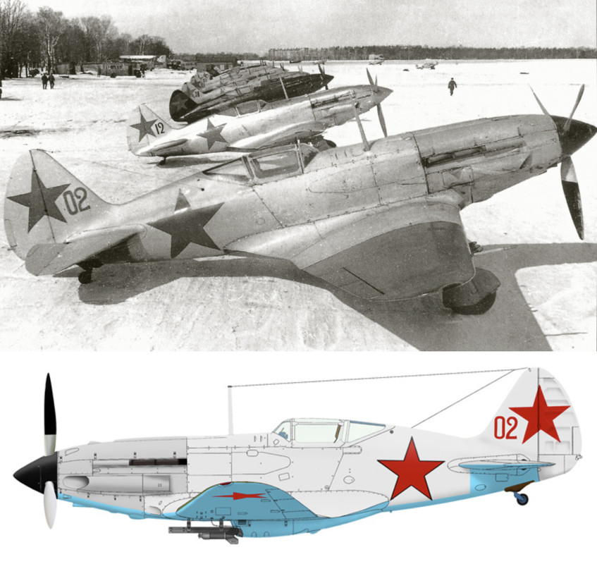 Mikoyan-Gurevich-MiG-3-12GvIAP-Red-02-at-Vnukovo-Moscow-7th-Mar-1942-0A