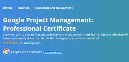 Google Project Management: Professional Certificate | Coursera