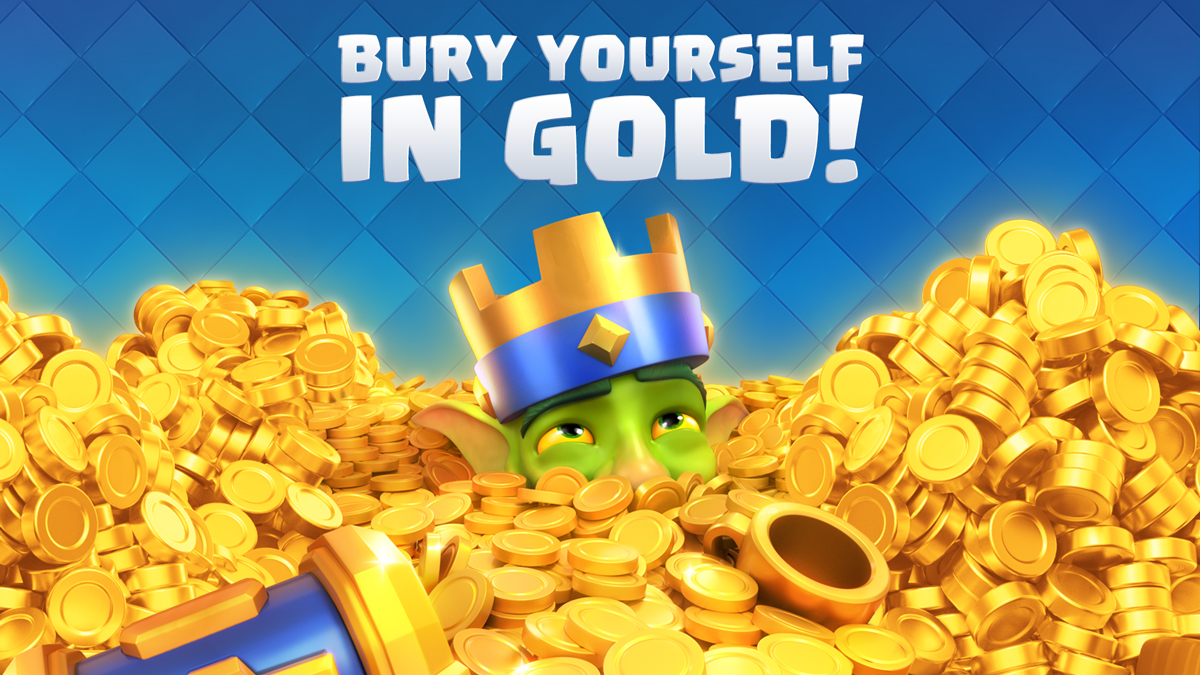 1,750,000 Gold Clash Royale PROMOTION