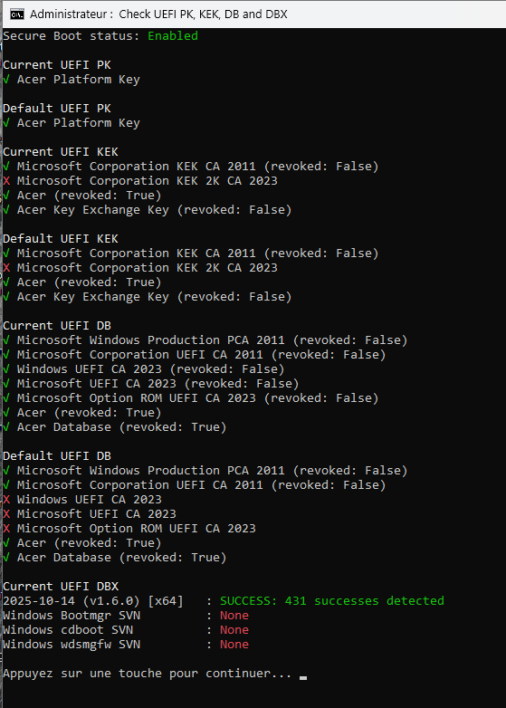 Capture d écran check UEFI 2026 02 13 165149