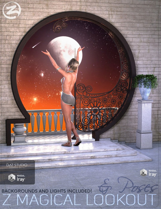 Z Magical Lookout - Scene and Poses for Genesis 3 and 8 Female Z Magical Lookout - Scene and Poses for Genesis 3 and 8 Female