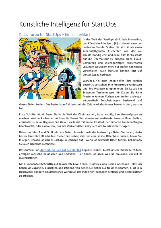 KI für StartUp-Business