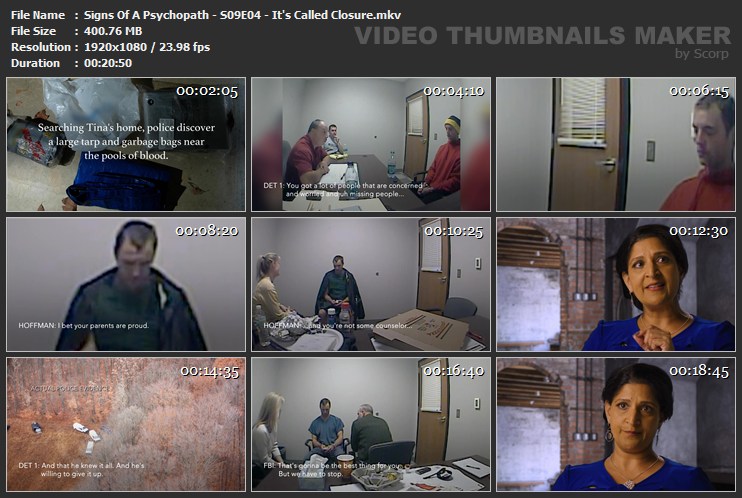 Signs Of A Psychopath - S09E04 - It's Called Closure.mkv