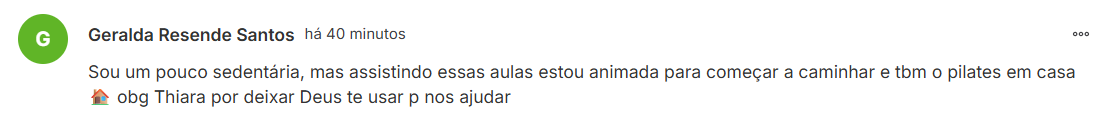 Depoimento de aluna